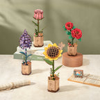 ROWOOD Sunflower — Flor de Madera Decorativa | 86 Piezas