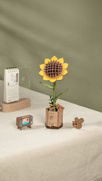 ROWOOD Sunflower — Flor de Madera Decorativa | 86 Piezas